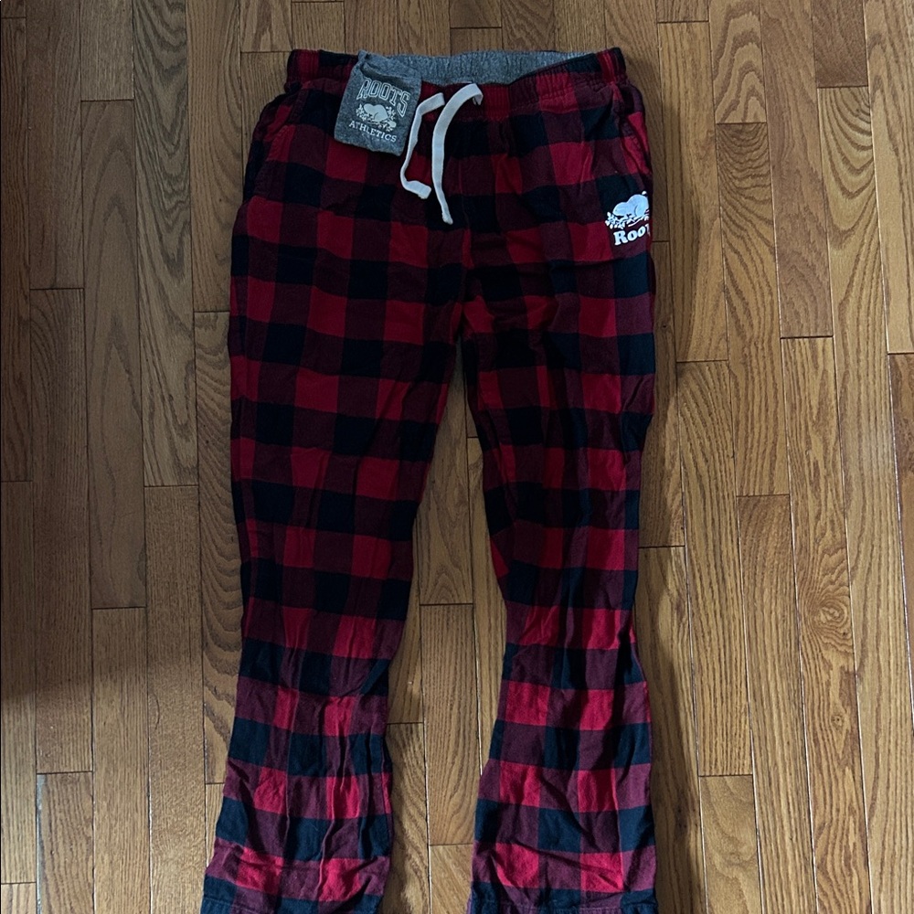 Roots Plaid Pajama Bottoms - Red and Black